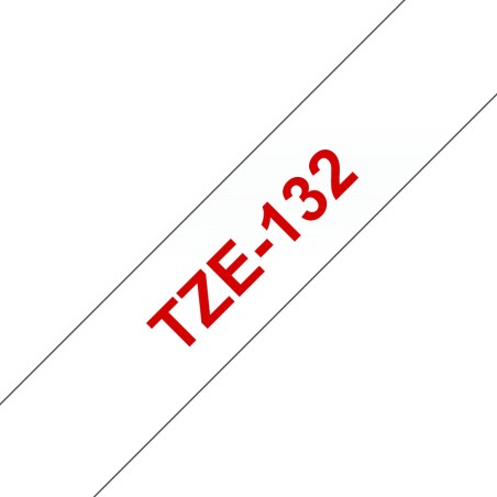 Brother Tape Red on Clear 12mm - TZE132